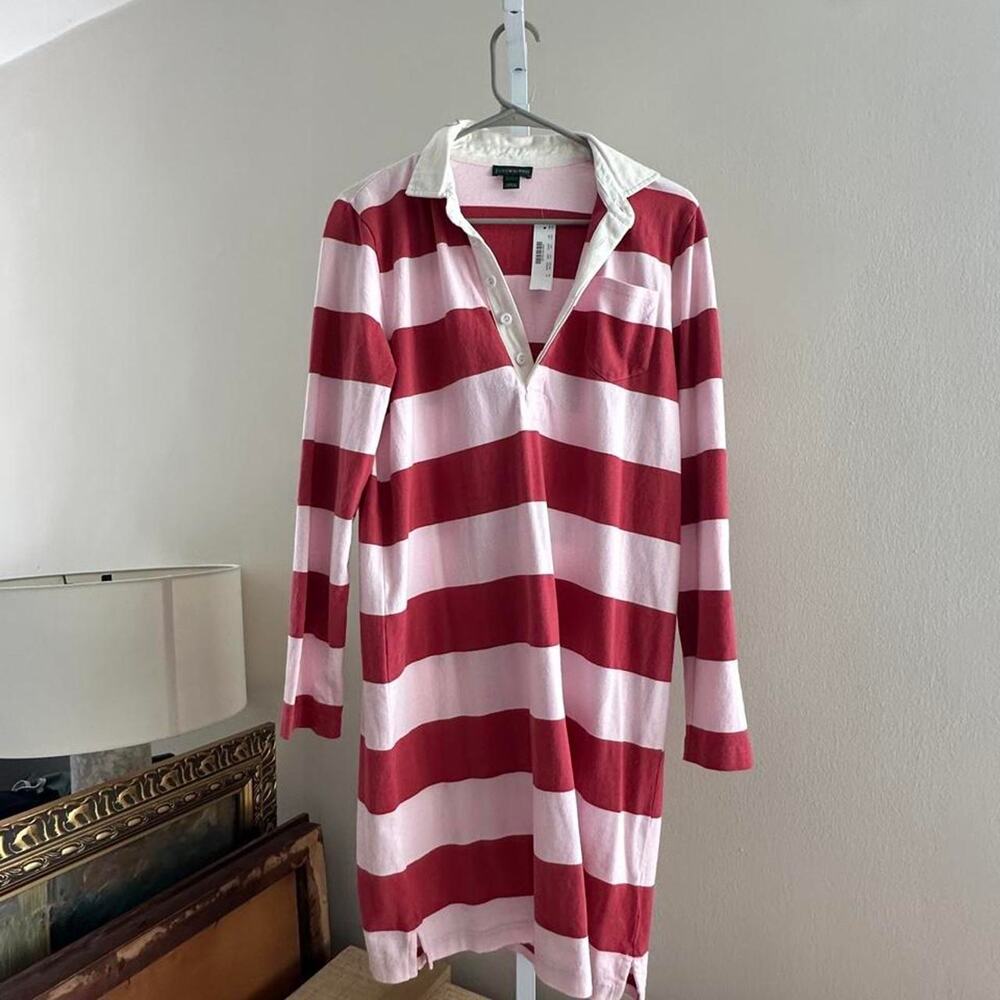 Nwt jcrew rugby shtriped red